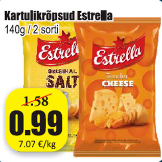 Скидка - Картофельные чипсы Estrella