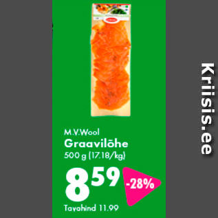 Allahindlus - M.V.Wool Graavilõhe 500 g