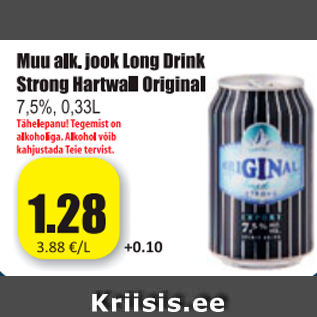 Allahindlus - Muu alk. jook Long Drink Strong Hartwall Original