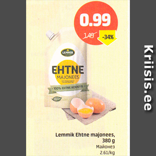 Allahindlus - Lemmik Ehtne majonees, 380 g