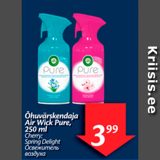 Allahindlus - Õhuvärskendaja Air Wick Pure, 250 ml