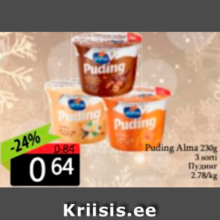 Allahindlus - Puding Alma 230 g