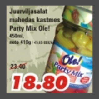 Allahindlus - Juurviljasalat mahedas kastmes Party Mix Ole