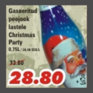 Allahindlus - Gaseeritud peojook lastele Christmas Party