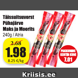 Allahindlus - Täissuitsuvorst Pühajärve Maks ja Moorits