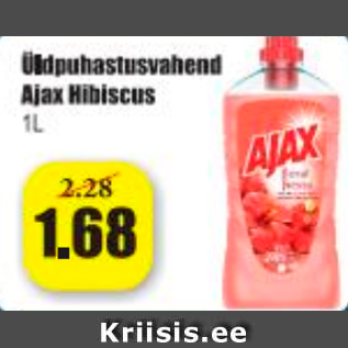 Скидка - Универсальное чистящее средство Ajax Hibiscus 1 л