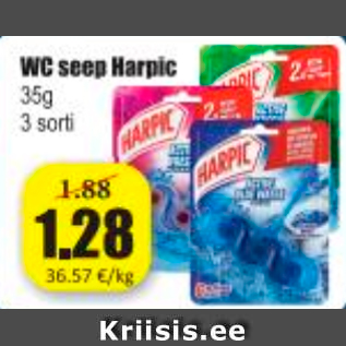 Allahindlus - WC seep Harpic