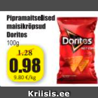 Allahindlus - Pipramaitselised maisikrõpsud Doritos 100 g