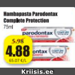 Allahindlus - Hambapasta Parodontax Complete Protection 75 ml