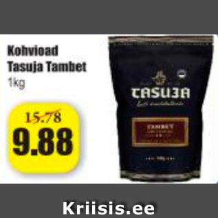 Allahindlus - Kohvioad Tasuja Tambet 1 kg