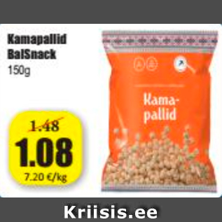 Allahindlus - Kamapallid BalSnack 150 g