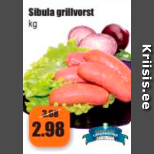 Allahindlus - Sibula grillvorst kg