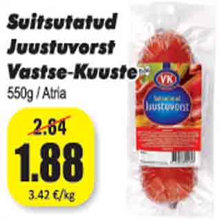 Allahindlus - Suitsutatud Juustuvorst Vastse-Kuuste 550 g
