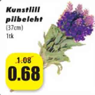 Allahindlus - Kunstlill piibeleht (37cm) 1 tk