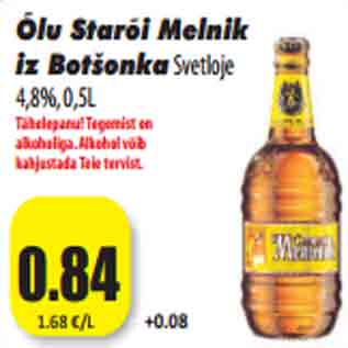 Скидка - Пиво Starõi Melnik 4,8%, 0,5 л