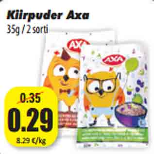 Allahindlus - Kiirpuder Axa 35g / 2 sorti