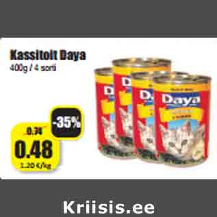 Allahindlus - Kassitoit Daya 400g / 4 sorti