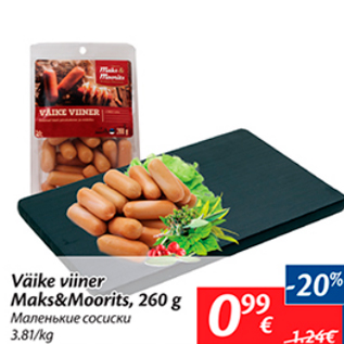 Allahindlus - Väike viiner Maks&Moorits, 260 g