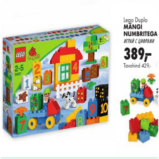 Allahindlus - Lego Duplo Mangi numbritega