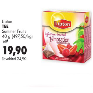 Allahindlus - Lipton tee Summer Fruits