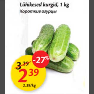 Скидка - Короткие огурцы