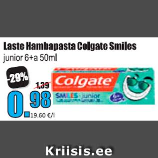 Allahindlus - Laste Hambapasta Colgate Smiles