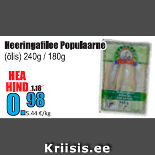 Allahindlus - Heeringafilee Populaarne