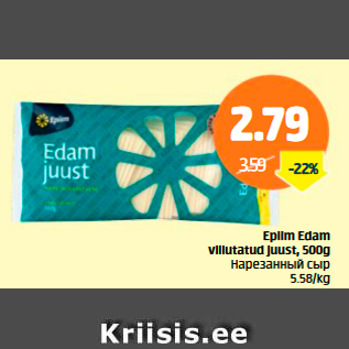 Allahindlus - Epiim Edam viilutatud juust, 500 g