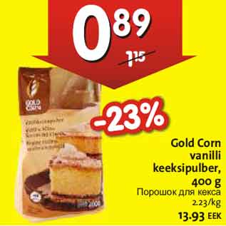 Allahindlus - Gold Corn vanilli keeksipulber