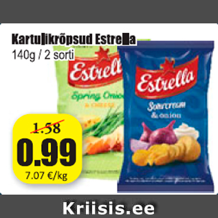 Скидка - Картофельные чипсы Estrella