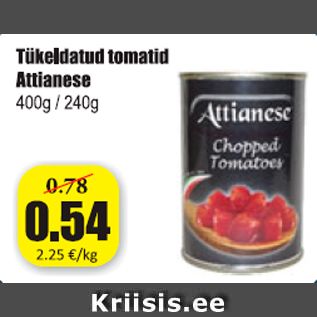 Скидка - Нарезанные помидоры Attianese