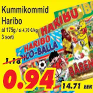 Allahindlus - Kummikommid Haribo