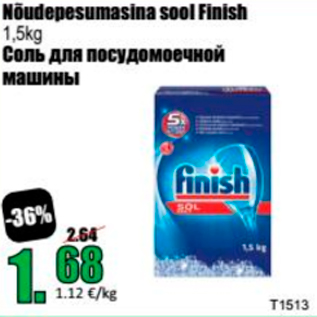 Allahindlus - Nõudepesumasina sool Finish 1,5 kg