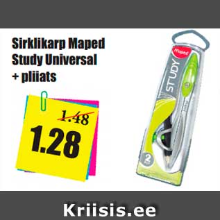 Allahindlus - Sirklikarp Maped Study Universal + pliiats