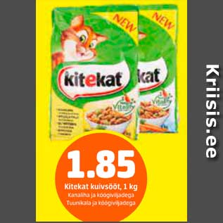 Allahindlus - Kitekat kuivsööt, 1 kg