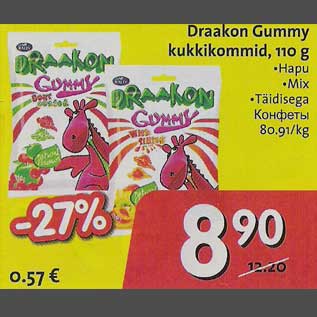 Allahindlus - Draakon Gummy kukkikommid