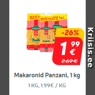 Скидка - Макароны Panzani, 1 кг