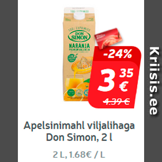 Allahindlus - Apelsinimahl viljalihaga Don Simon, 2 l