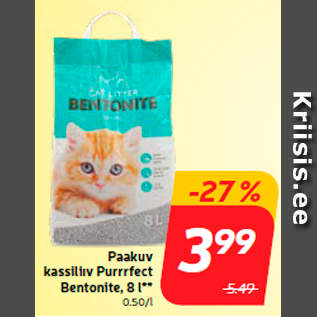 Allahindlus - Paakuv kassiliIv Purrrfect Bentonite, 8 l**