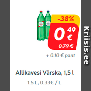 Allahindlus - Allikavesi Värska, 1,5 l***