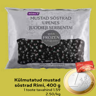 Allahindlus - Külmutatud mustad sõstrad Rimi, 400 g