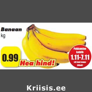 Allahindlus - Banaan kg