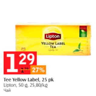 Allahindlus - Tee Yellow Label, 25 pk