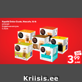 Allahindlus - Kapslid Dolce Gusto, Nescafe, 16 tk