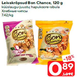 Allahindlus - Leivakrõpsud Bon Chance, 120 g