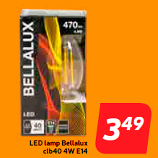 Скидка - Светодиодная лампа Bellalux clb40 4 Вт E14