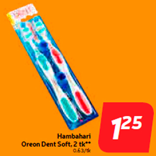 Скидка - Зубная щетка Oreon Dent Soft, 2 шт. **