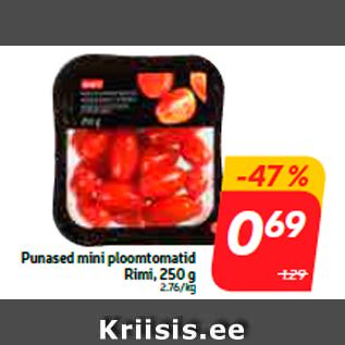 Allahindlus - Punased mini ploomtomatid Rimi, 250 g