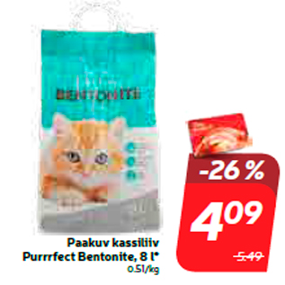 Allahindlus - Paakuv kassiliiv Purrrfect Bentonite, 8 l*