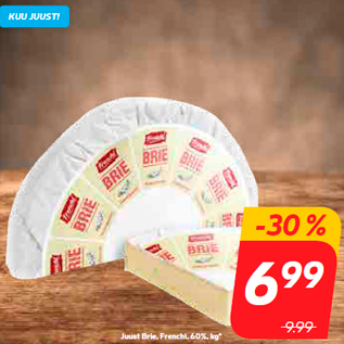 Скидка - Сыр Brie, Frenchi, 60%, кг *